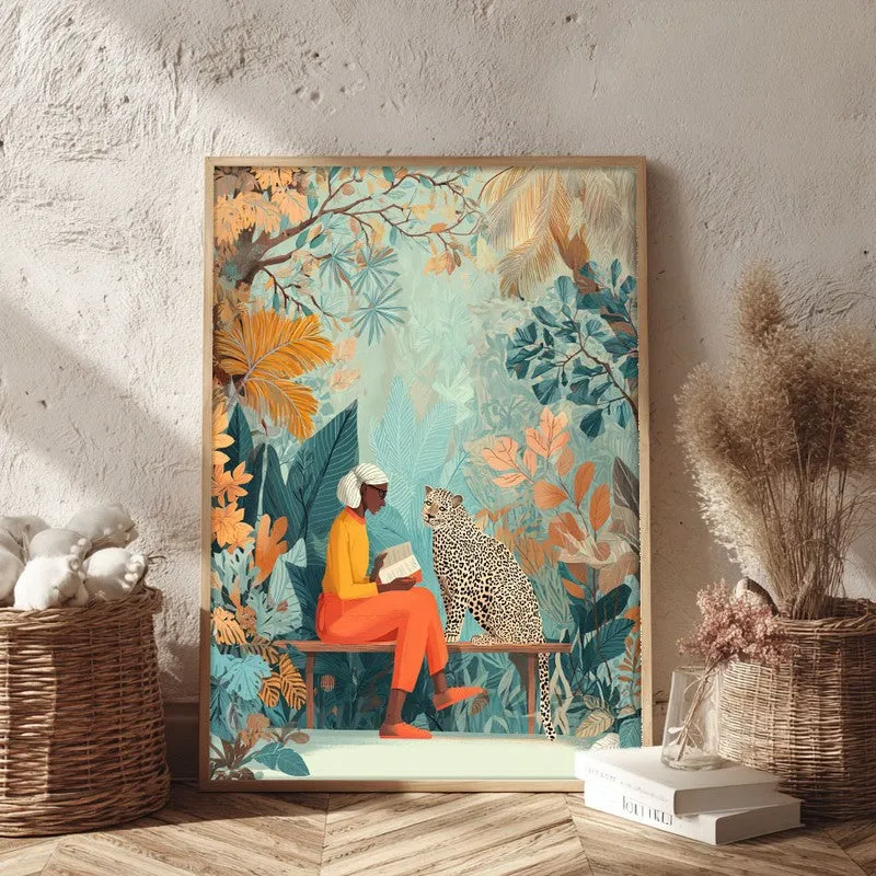 Aurevia Canvas Wall Painting With Brown Frame media 3