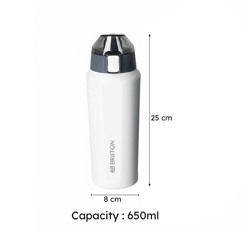 Hydra Hue Hot & Cold Thermos Water Bottle (White & Blue, 650 mL Each) - Set Of Two image 7