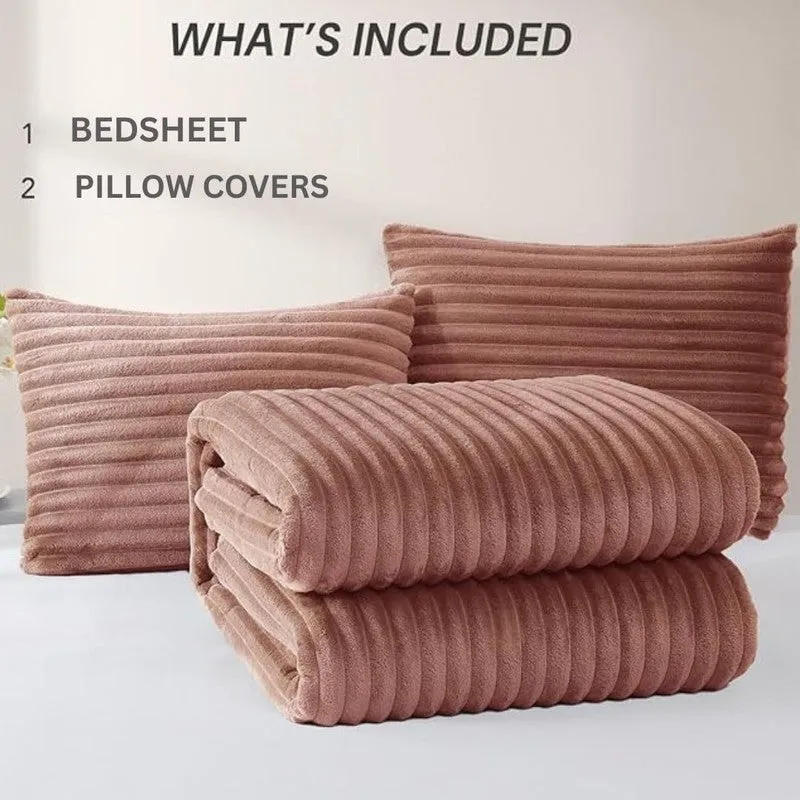 SleepScape Faux Fabric Blanket (Peach)- 300 GSM media 6