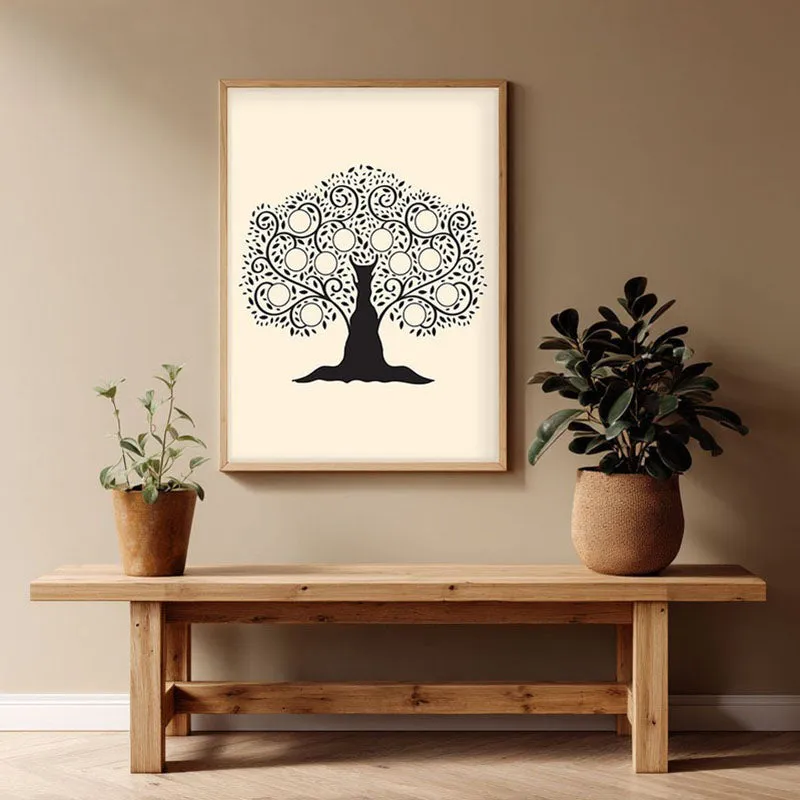 Kalpa Tharu Archival Paper Wall Art - Natural Brown Frame media 4