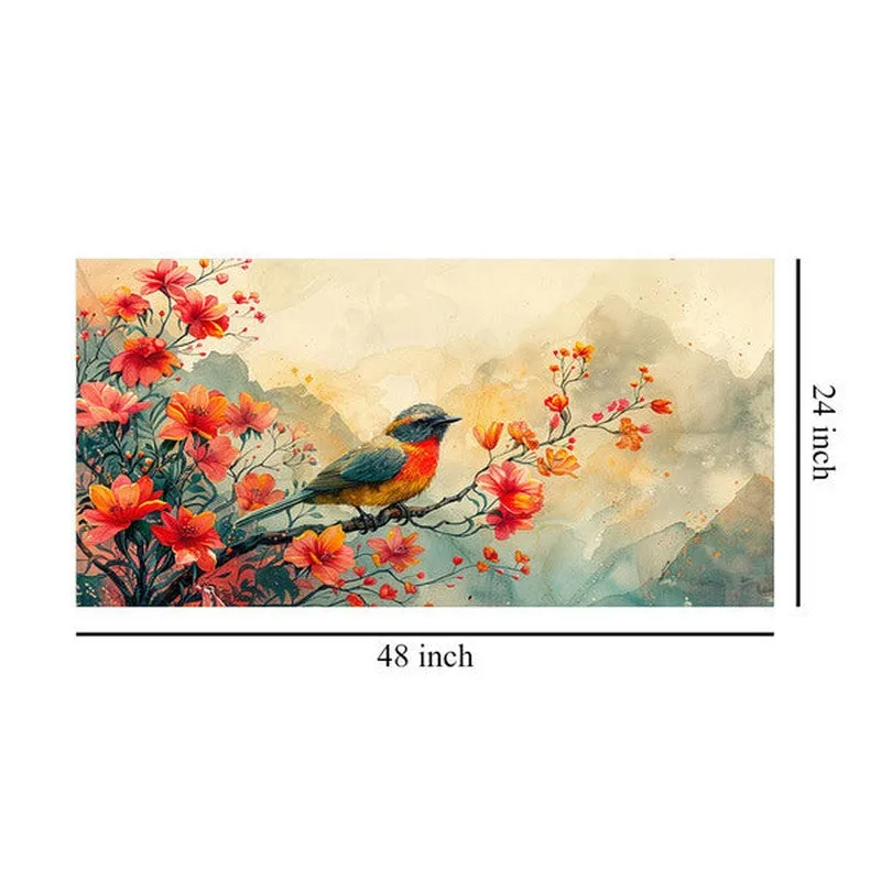 Hushed Bird And Blossoms Poly Canvas Wall Painting media 8