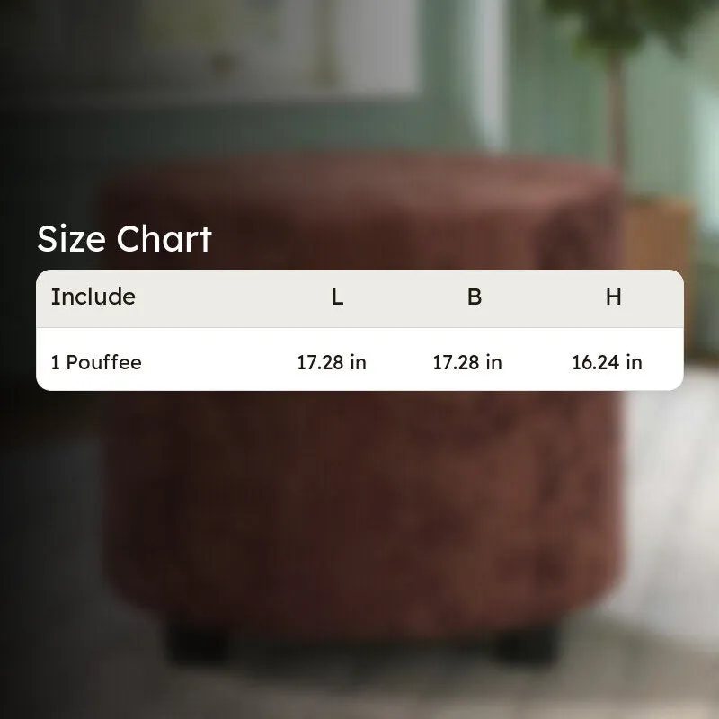 Mrixon Pine Wood Pouffe - Brown media 8