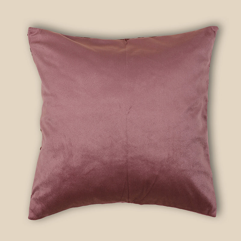 Swayam Lohita Pintex Velvet Cushion Cover (Pink) - Set of Two media 4