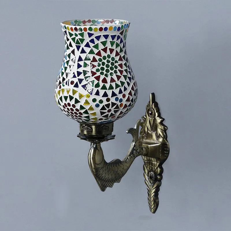 Mandala Ziada Mosaic Glass & Metal Wall Lamp media 4
