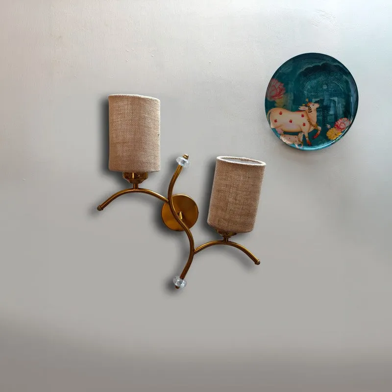 LumiBranch Dual Jute Wall Lamp - Beige media 3
