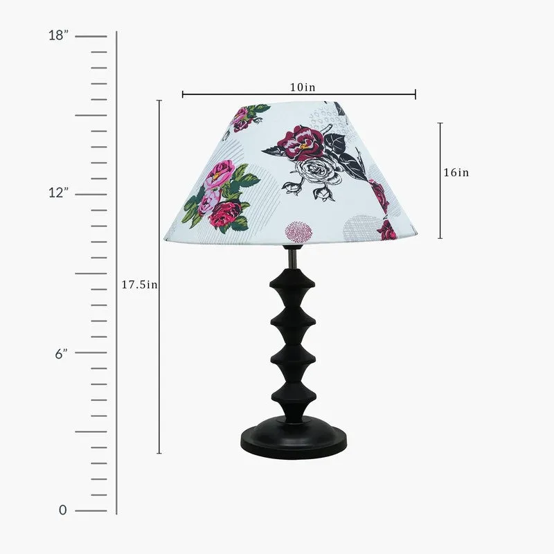 Gracie Bell Metal Stand Fabric Table Lamp - Multicolor media 7