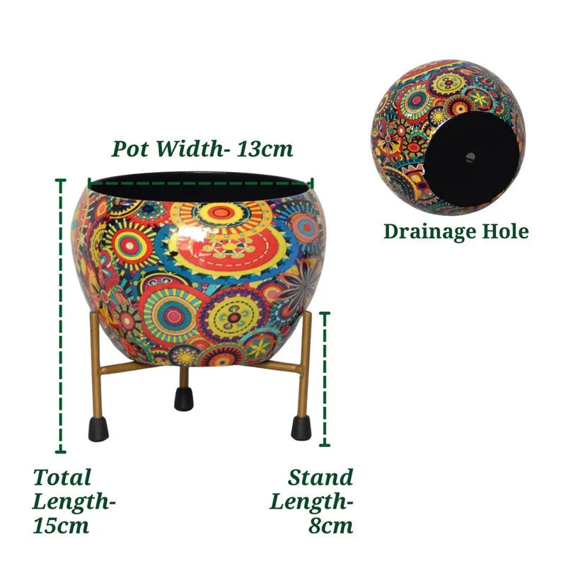 Kairali Ethnic Planter With Stand - Set Of Two media 5