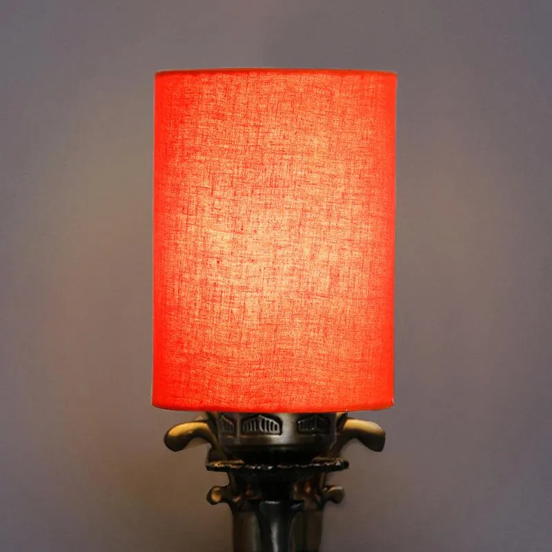 Vista Edrel Cylindrical Fabric & Metal Wall Lamp - Orange media 4