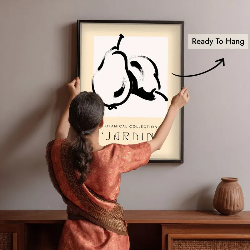 Pear Study Canvas Wall Painting With Black Frame media 6