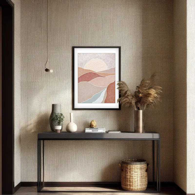 Celestial Ridge Canvas Wall Painting With Black Frame media 4