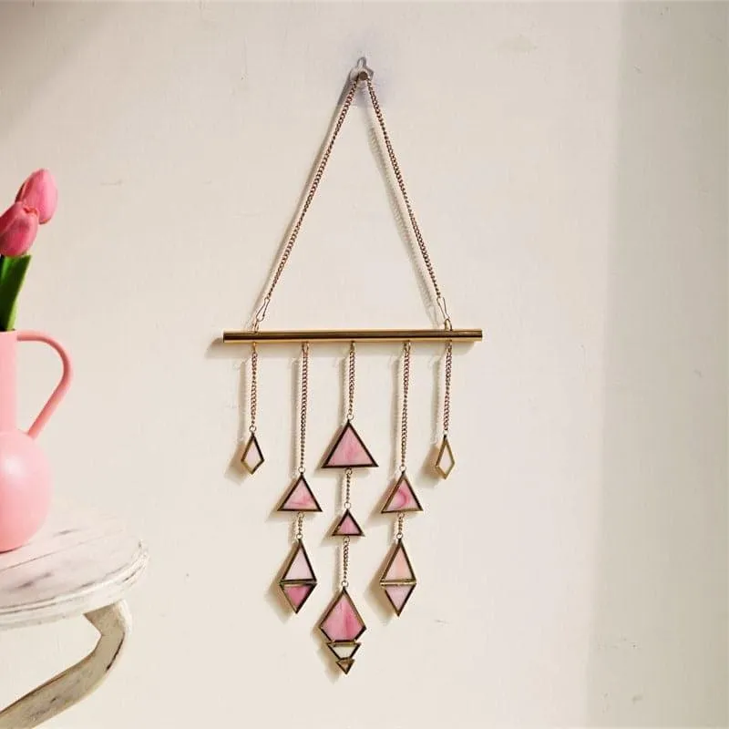 Bendora Suncatcher MDF & Glass Wall Hanging - Pink media 1