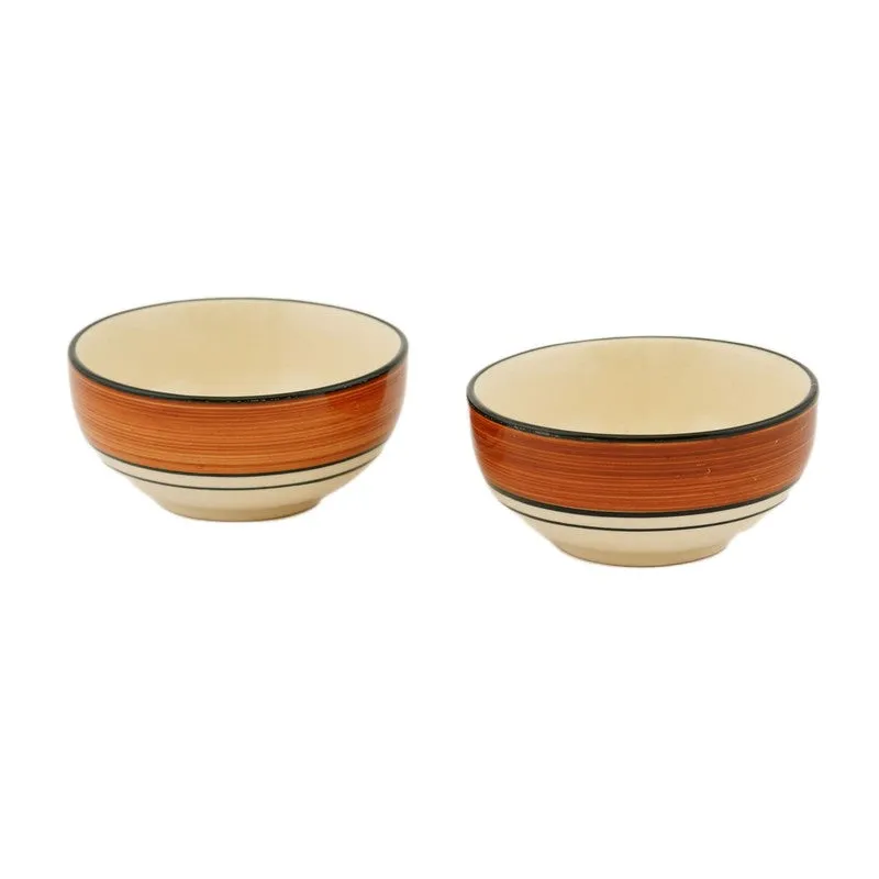 Savora Ceramic Snack Bowls (Brown, 200 mL Each) - Set Of Four media 3