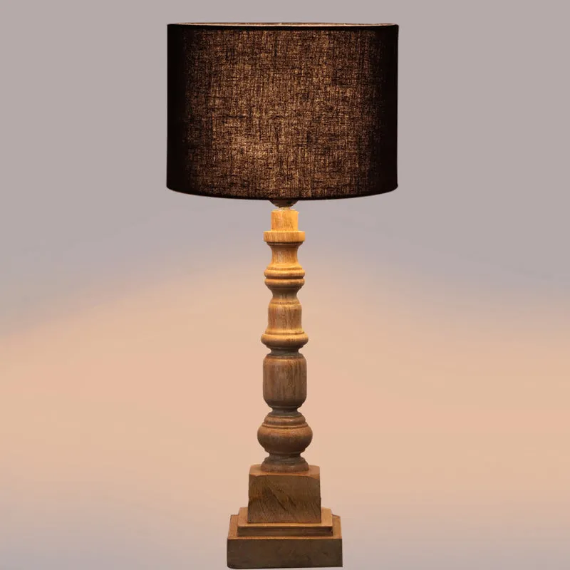 Cotin I Arbor Wooden Table Lamp - Black,Brown media 4