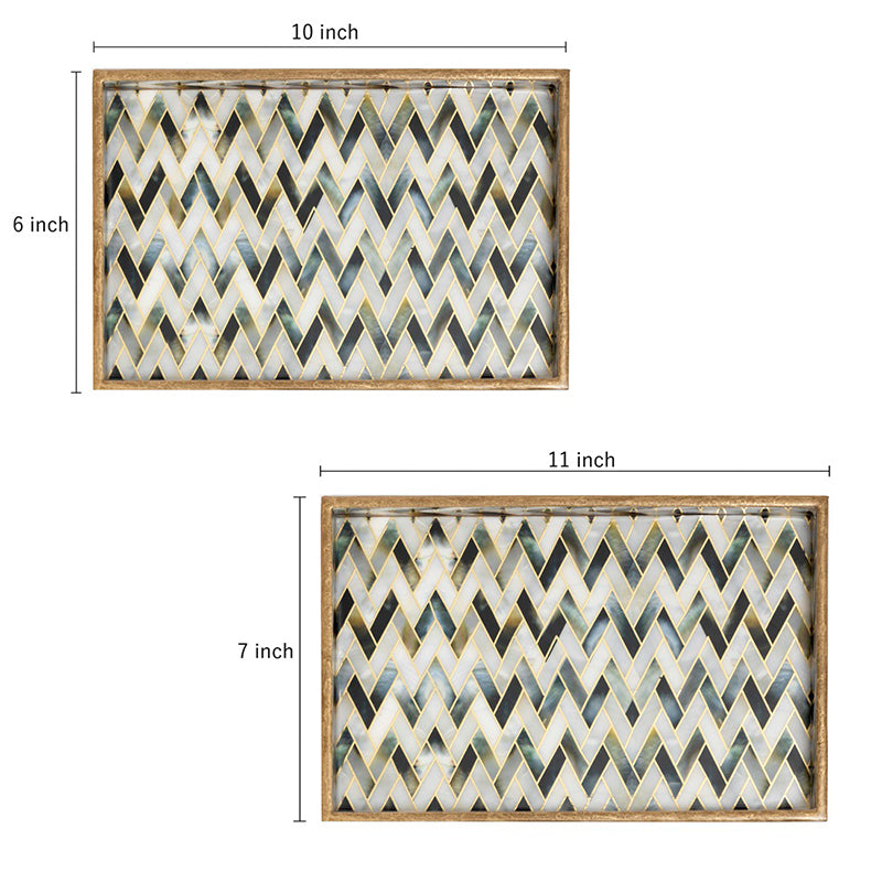 Imara Zig Zag Serving Tray - Set Of Two media 5