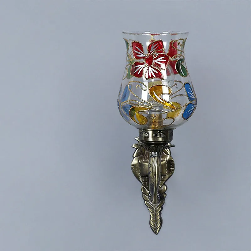 Fumo Floral Ziada Mosaic Glass & Metal Wall Lamp media 5