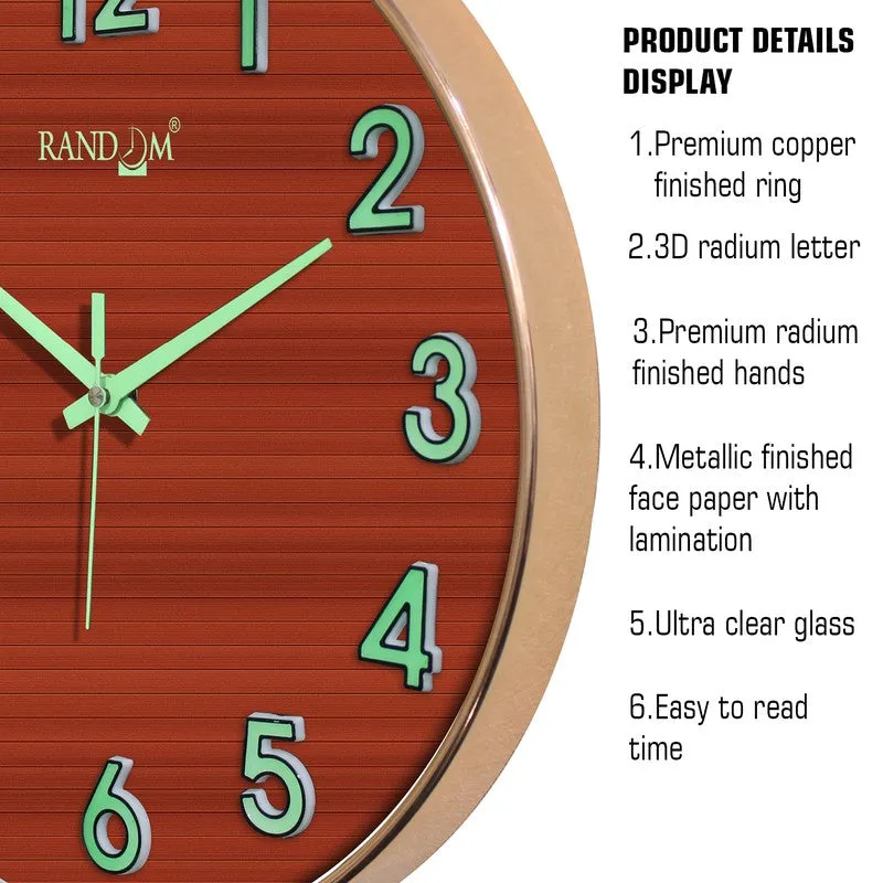 Elvric Round Modern Plastic Wall Clock - Red media 6