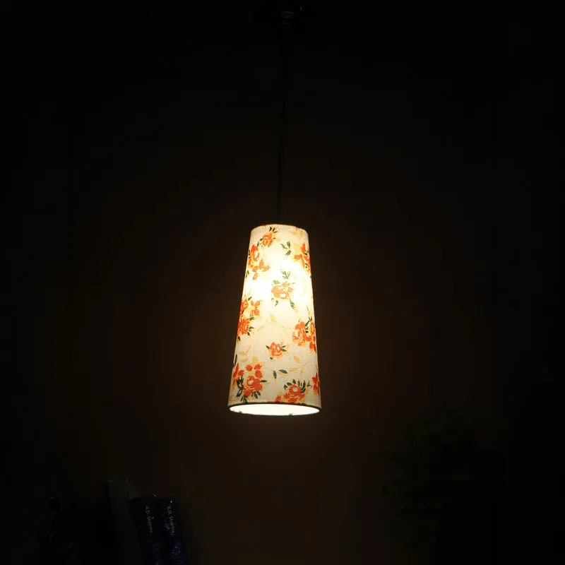 Solarae Metal Ceiling Lamp - White & Orange media 3