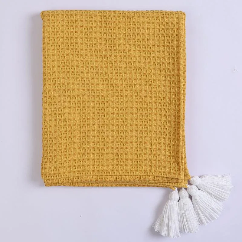 Forest Fables Knitted Cotton Throw - Yellow media 4