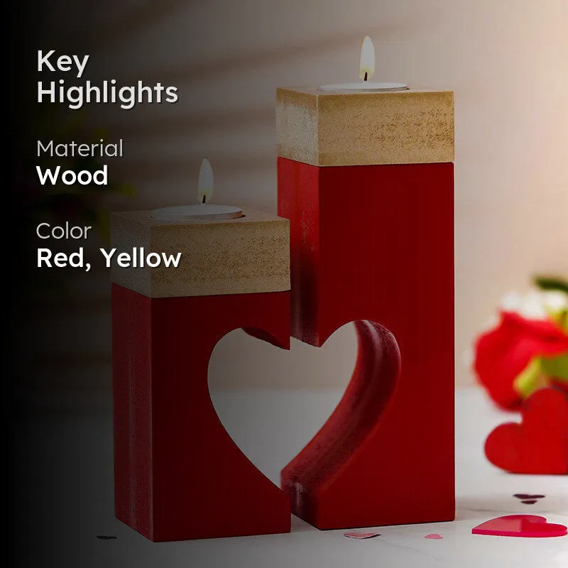 Amour Light Wood Tea Light Holder media 2