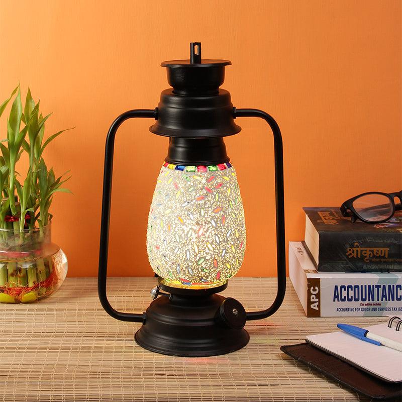 Siera Mosaic Lantern Iron Table Lamp