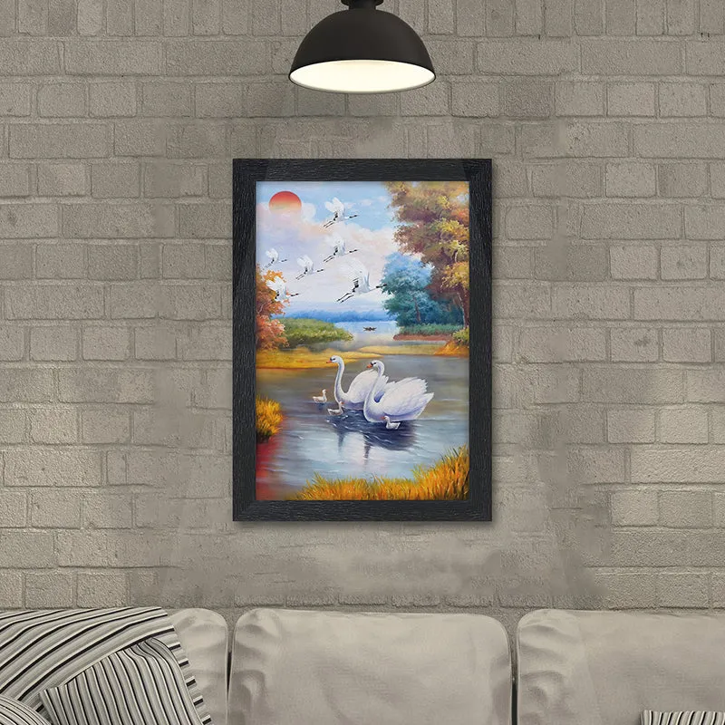 Swan Lake Wall Painting media 4