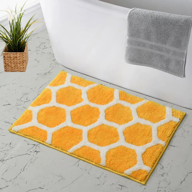 Trevona Cotton Bath Mat - Yellow media 3