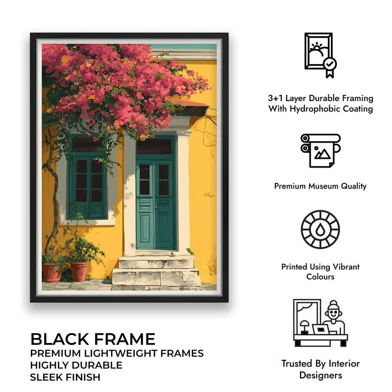 Solana Saffron Canvas Wall Painting - Black Frame media 9