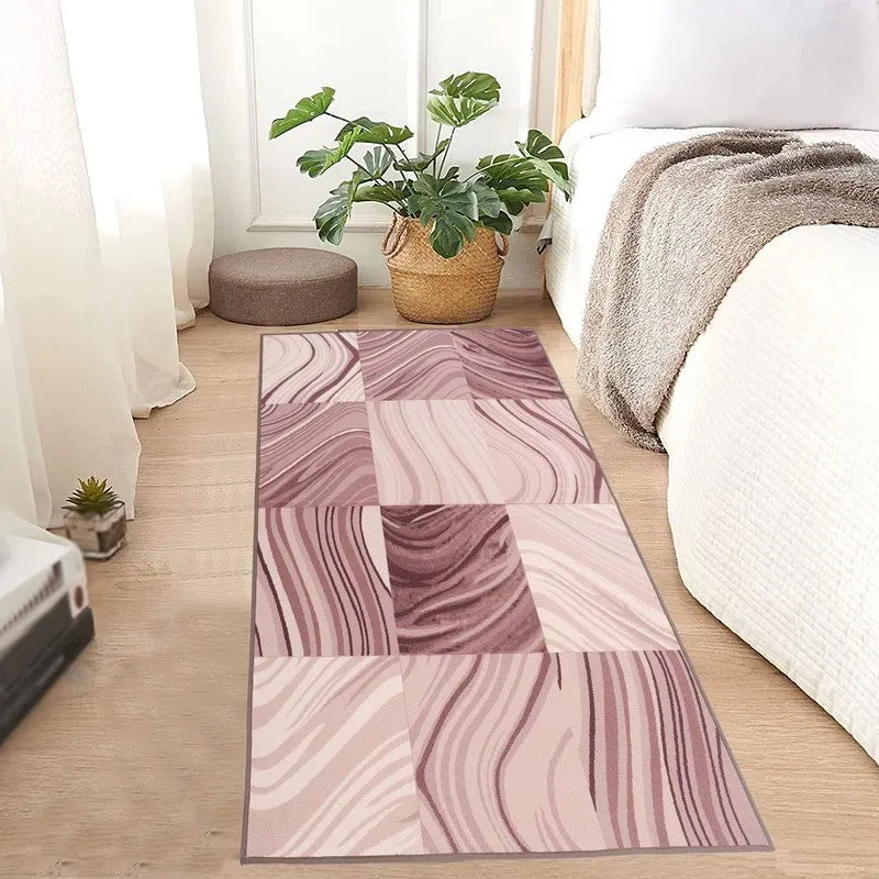 Wavy Rectangle Nylon Runner Rug media 3
