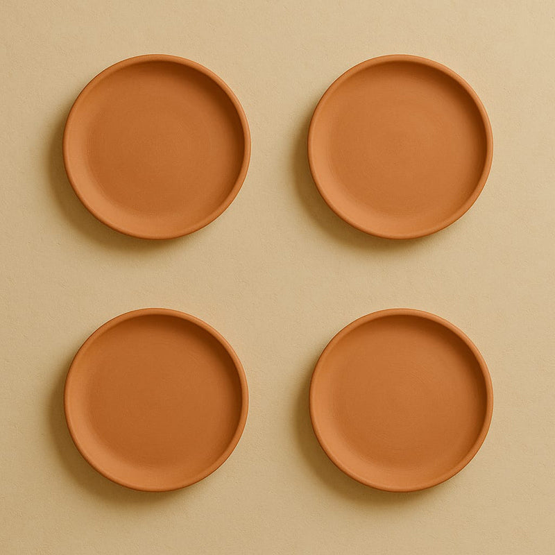 Terrya Handcrafted Terracotta Wall Plate - Set Of Four media 3
