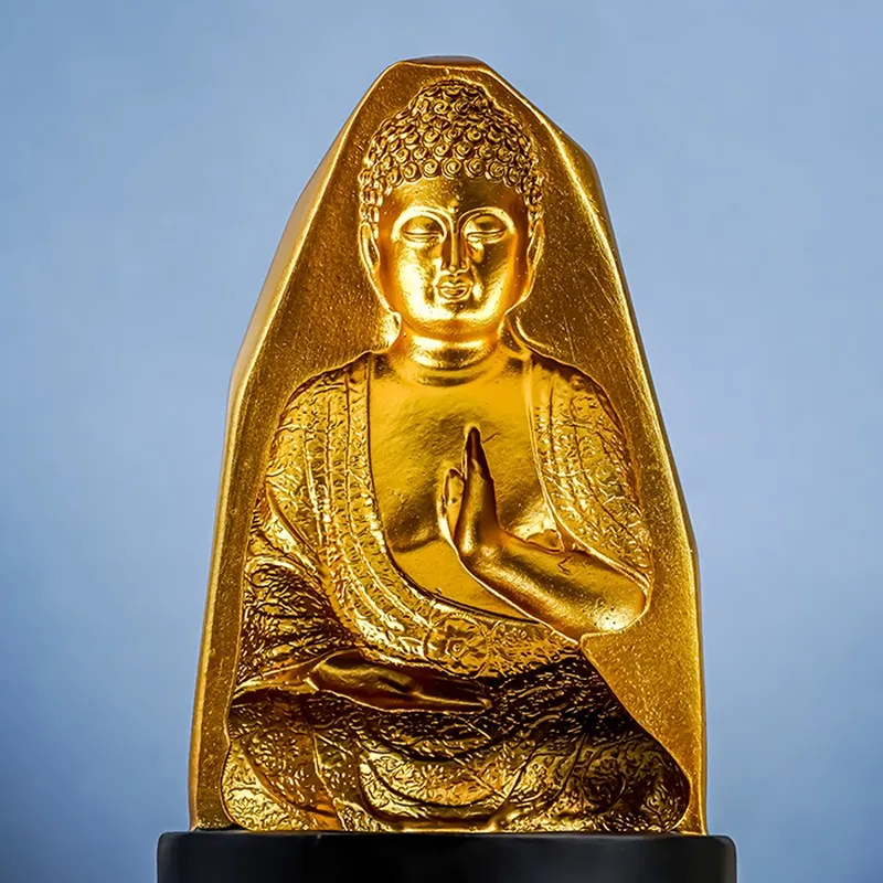 Still Serenity Buddha Idol Showpieces - Gold media 6