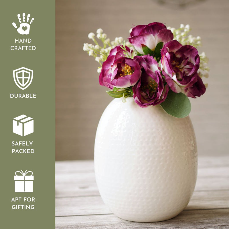 Adya Hammered Oval Vase media 3