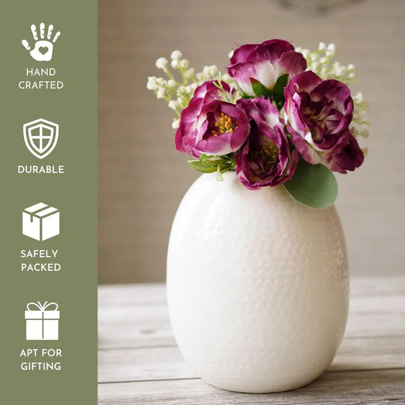 Adya Hammered Oval Vase media 3