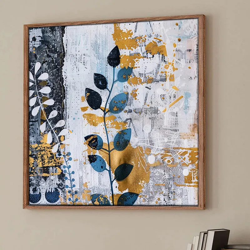 Leaf Impression Wall Art With Frame - Brown media 2