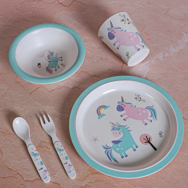 Unicorn Land Kids Dinner Set - Five Piece Set media 6