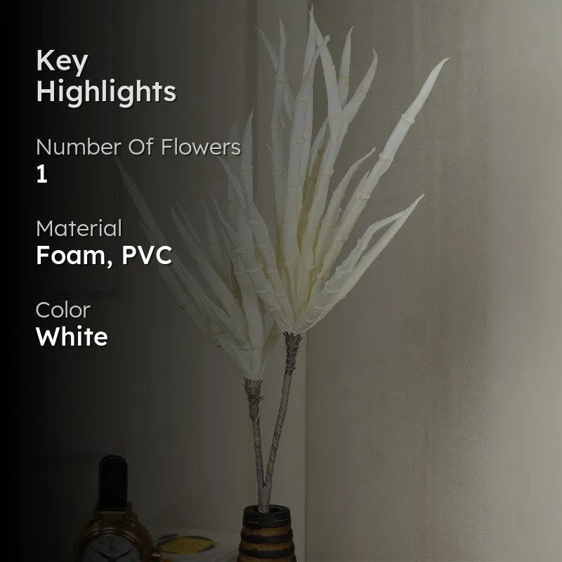Classic Real Touch Artificial Yucca Foam Flower - Cream media 2