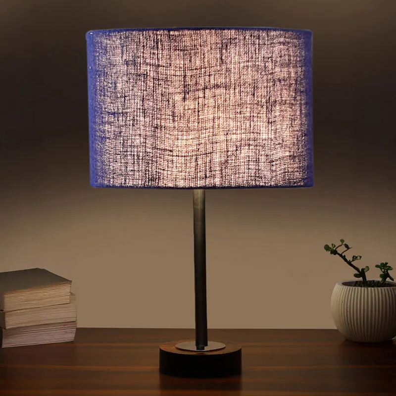 Sienna I Rodin Wooden Table Lamp - Blue,Silver,Brown media 1