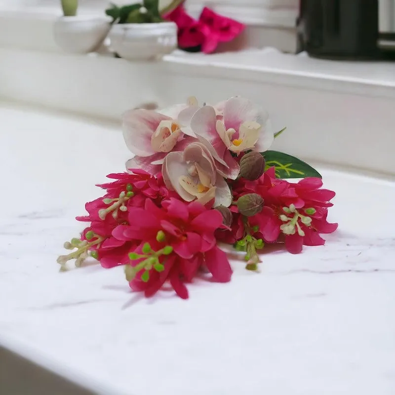 Bloomelle Artificial Flowers Bunch - Pink media 5