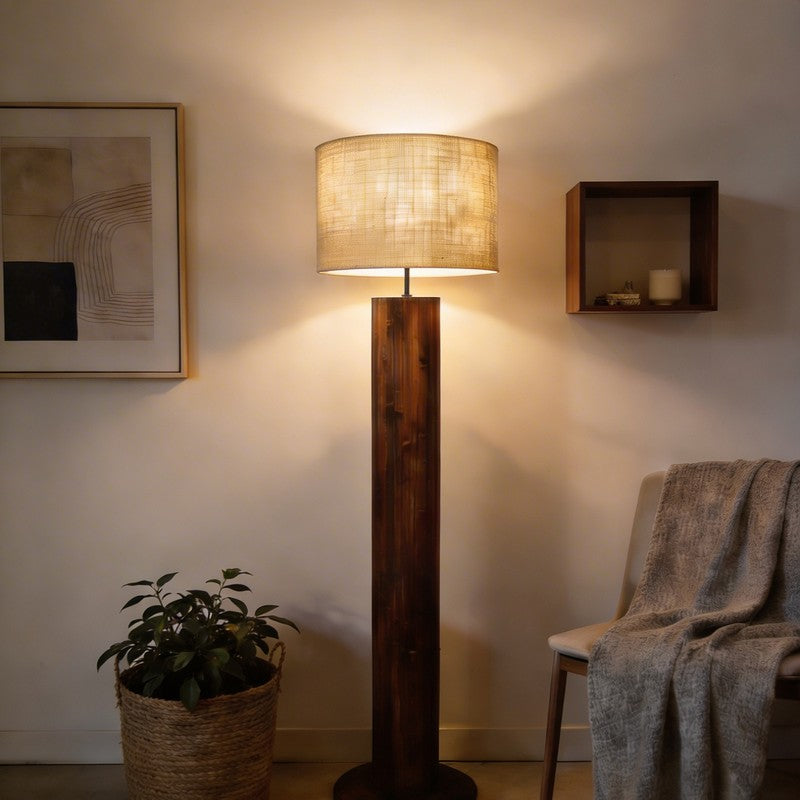 Yvette Rustic Wooden Floor Lamp media 3
