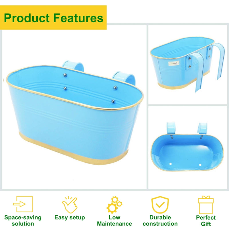 Norva Hanging Planter (Blue) - Set Of Six media 4