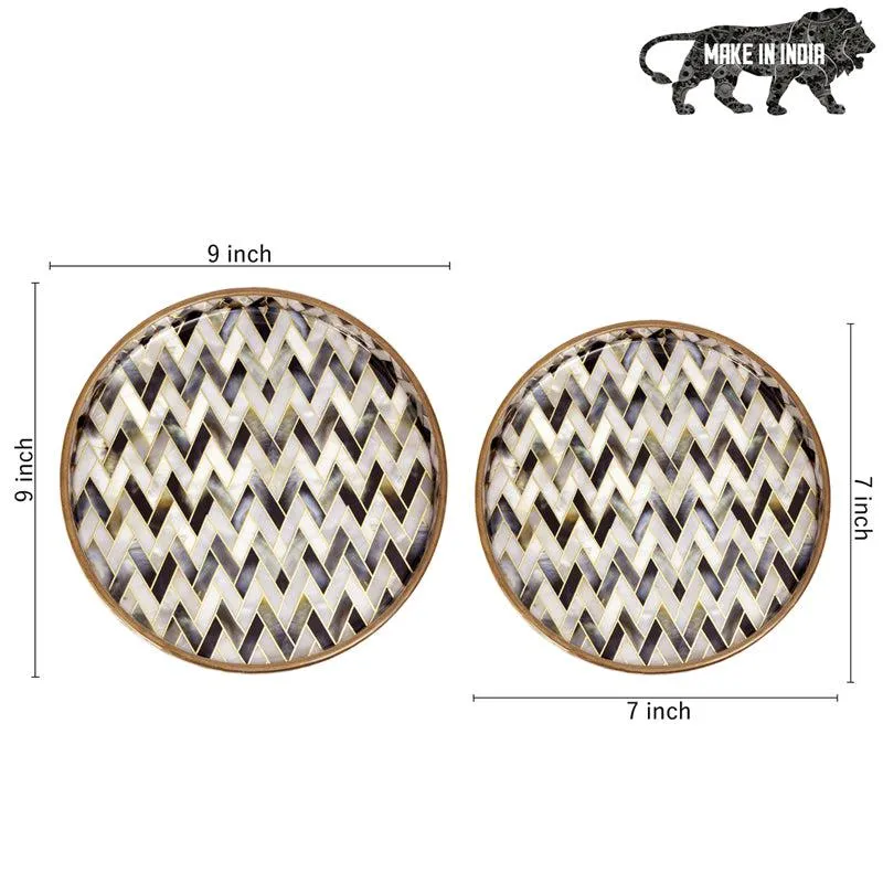 Imara Round Zig Zag Serving Tray - Set Of Two media 6