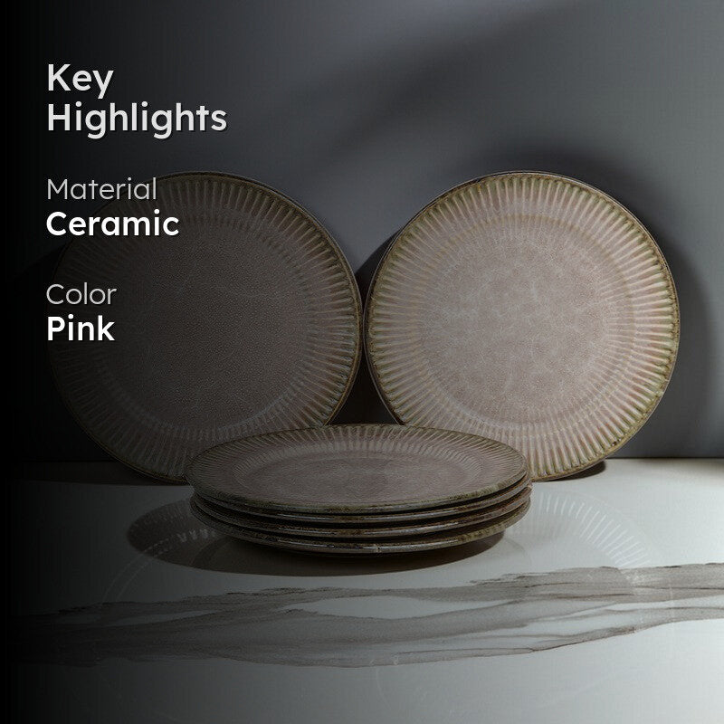 Mintora Pink Ceramic Quarter Plates - Set Of Six media 2