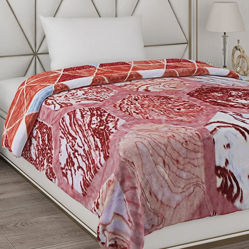 Monte Carlo Crimson Cascade Reveisible Blanket - 500 GSM media 5