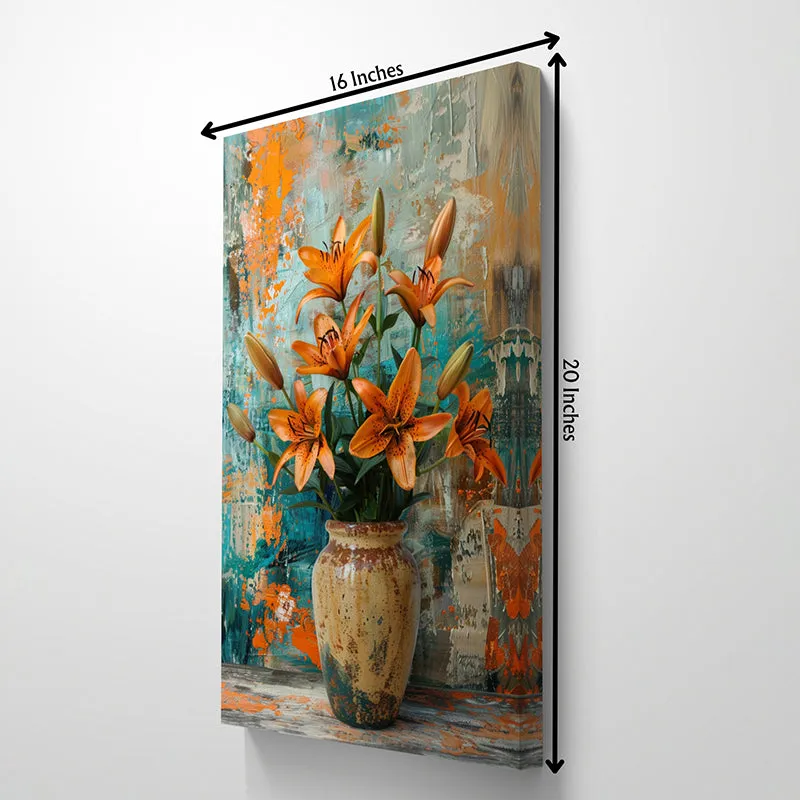 Orange Blooms Canvas Wall Painting media 6