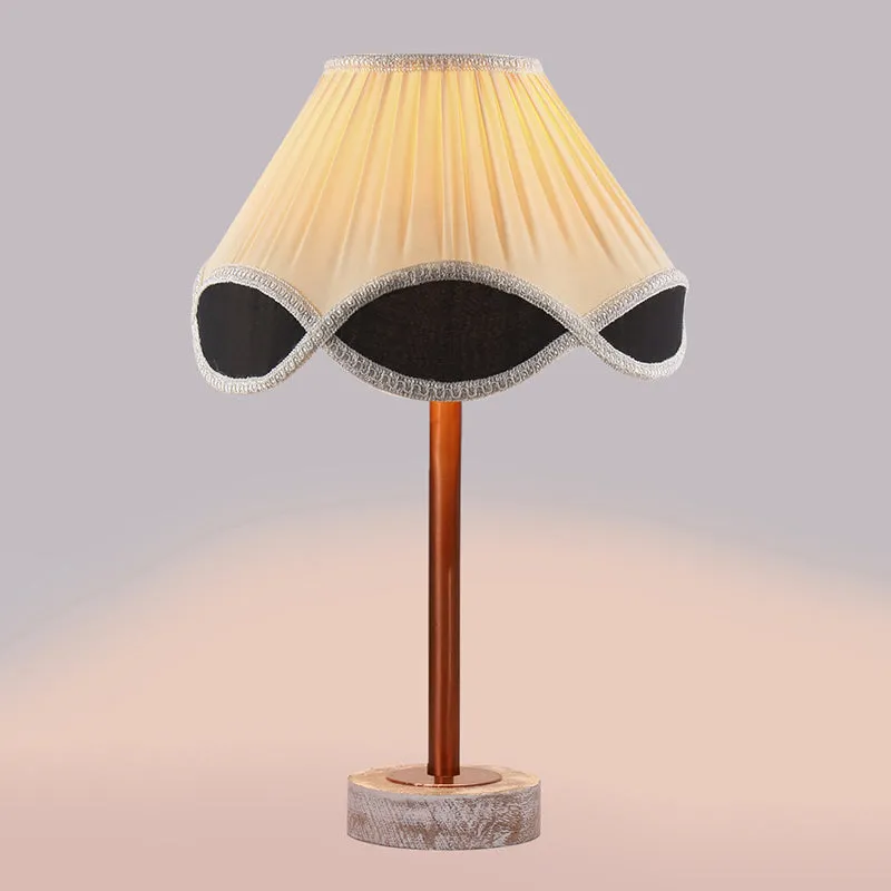 Valenica Rodin Wooden Table Lamp - White,Copper,White media 5