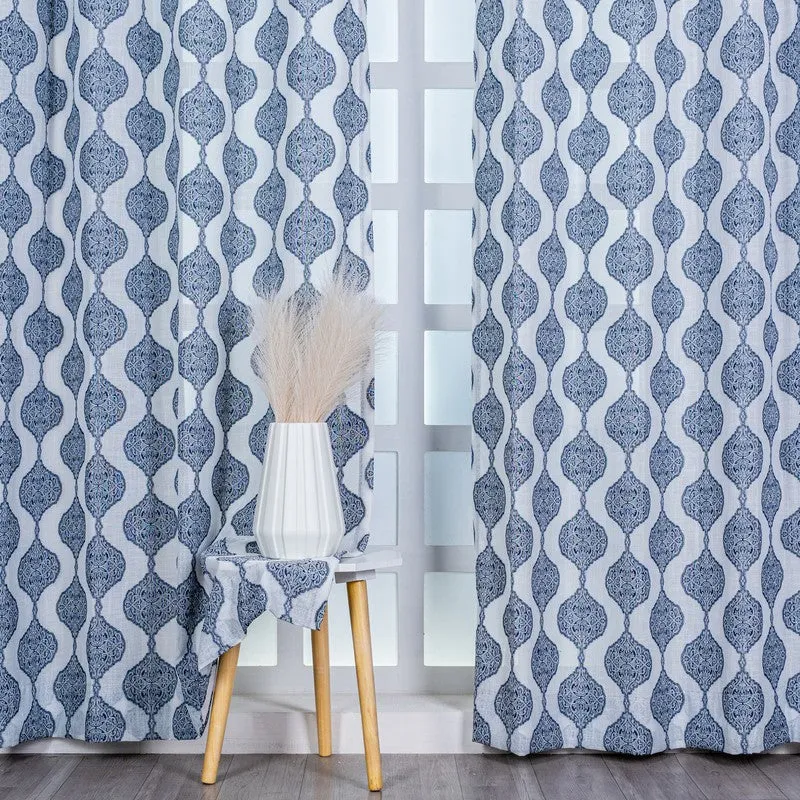 Vastra Kala Pattern Curtain - Set Of Two media 1