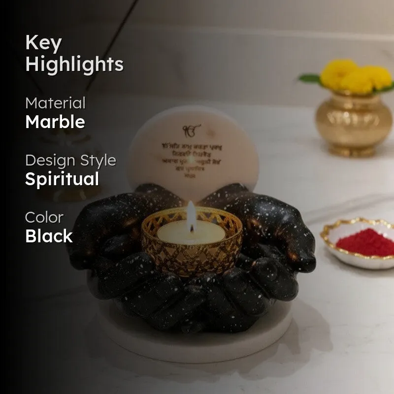 Aura Marble Tea Light Candle Holder media 2