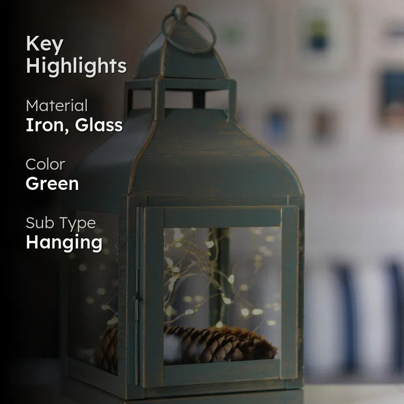Vilara Lantern Tealight Candle Holder - Green media 2