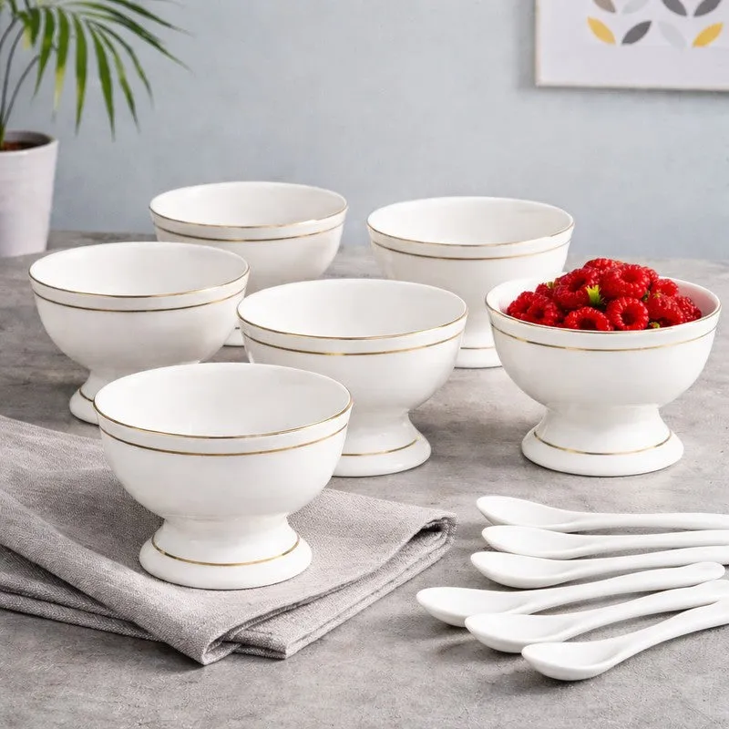 Sonaki BoneChina Ice Cream Cups (160 ML Each) - Set of Six media 1