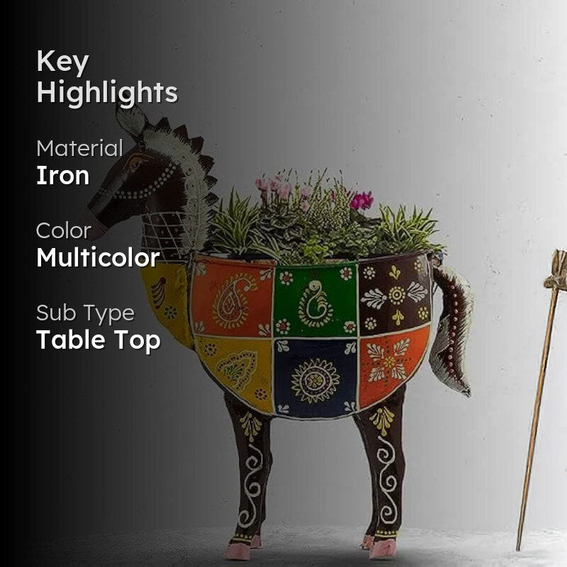 Ethnic Horse Vase media 2
