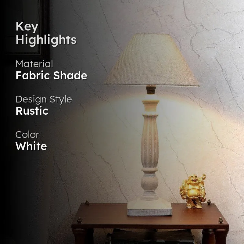 Tira Magni Fabric Table Lamp - White media 2